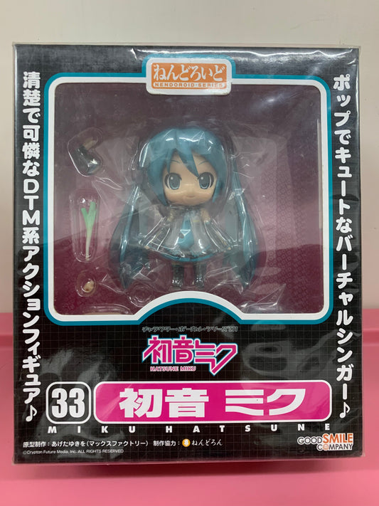 Japan GSC Nendoroid Series | No. 33 Miku - 2008 1st Edition Retried PVC FIGURE DOLL Toy Collection