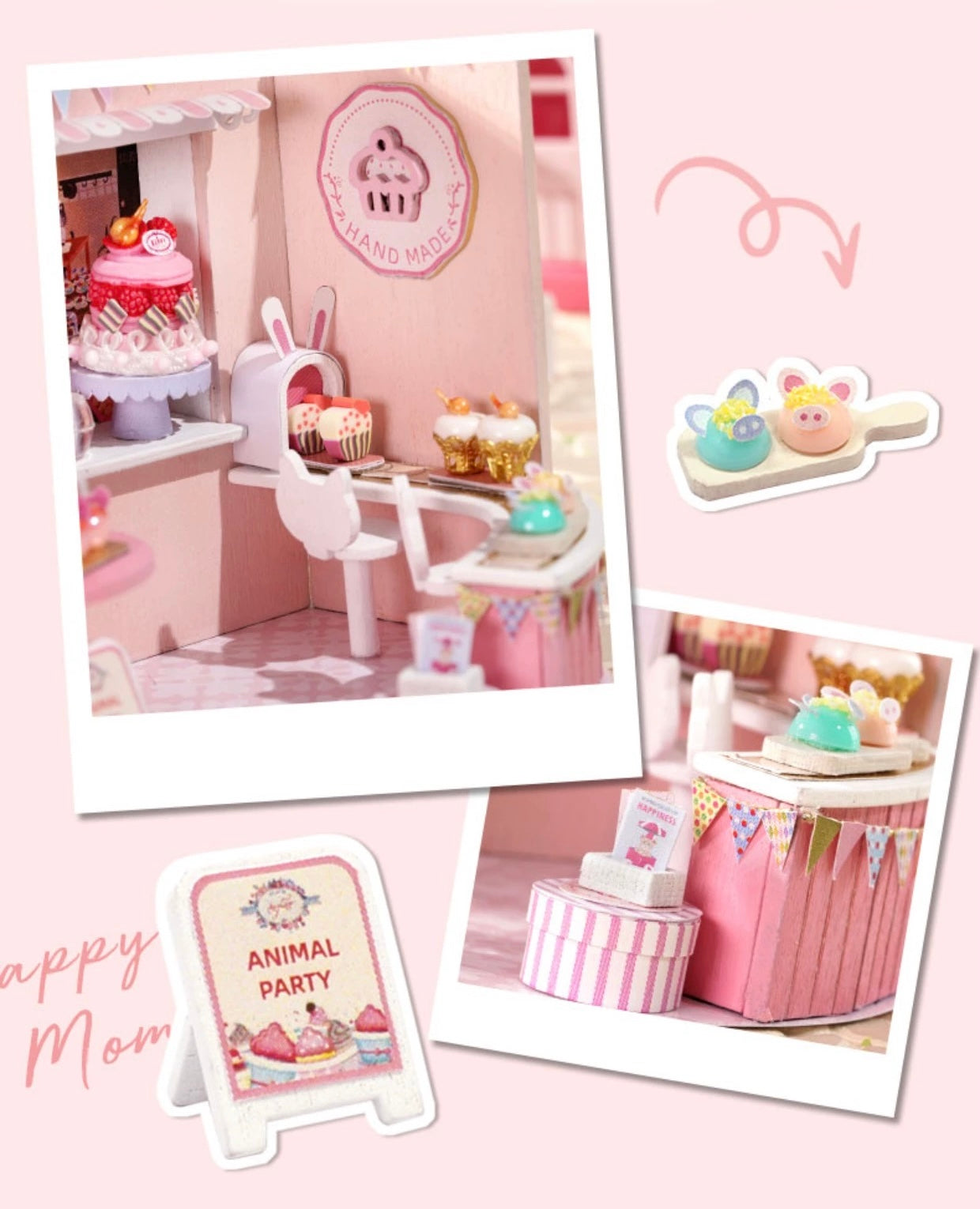 Craft Kits Dream Bottle Series | Kitten's Cake House - DIY Handmade Mini World Miniature Gift Pink Romantic