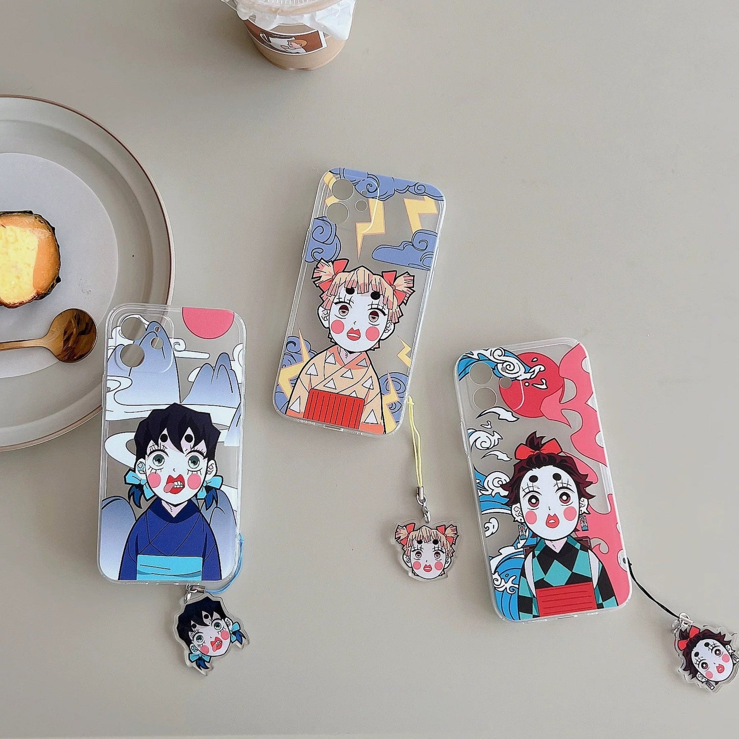 Japanese Anime Kimetsu no Yaiba Demon Slayer Girl Look | Tanjiro Zenitsu  Inosuke - iPhone Case 7 8 PLUS SE2 XS XR X 11 12 13 14 Pro Promax 12mini 13mini KawaiiGiftLand