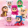 Japanese Cartoon Crayon Shin-chan Cosplay Sitting Series 1 Keychain | Sheep ChocoBi Kappa Rabbit Shiro Monkey Action Kamen - Figure Collectable Toys Mystery Blind Box