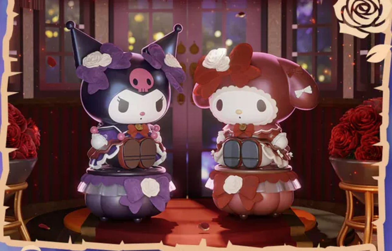 Sanrio Characters My Melody & Kuromi | Gothic Lolita Little Storage Box 18cm Figure - Toy Collection KawaiiGiftLand