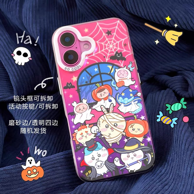 Japanese Cartoon Halloween Party Laser Case | ChiiKawa & Sanrio Group - iPhone Case 11 12 13 14 15 16 16e 17 17e 18 Pro Promax