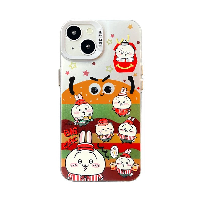Japanese Cartoon ChiiKawa | Fast Food Waiter ChiiKawa Hachiware - iPhone Case 11 12 13 14 15 16 Pro Promax KawaiiGiftLand