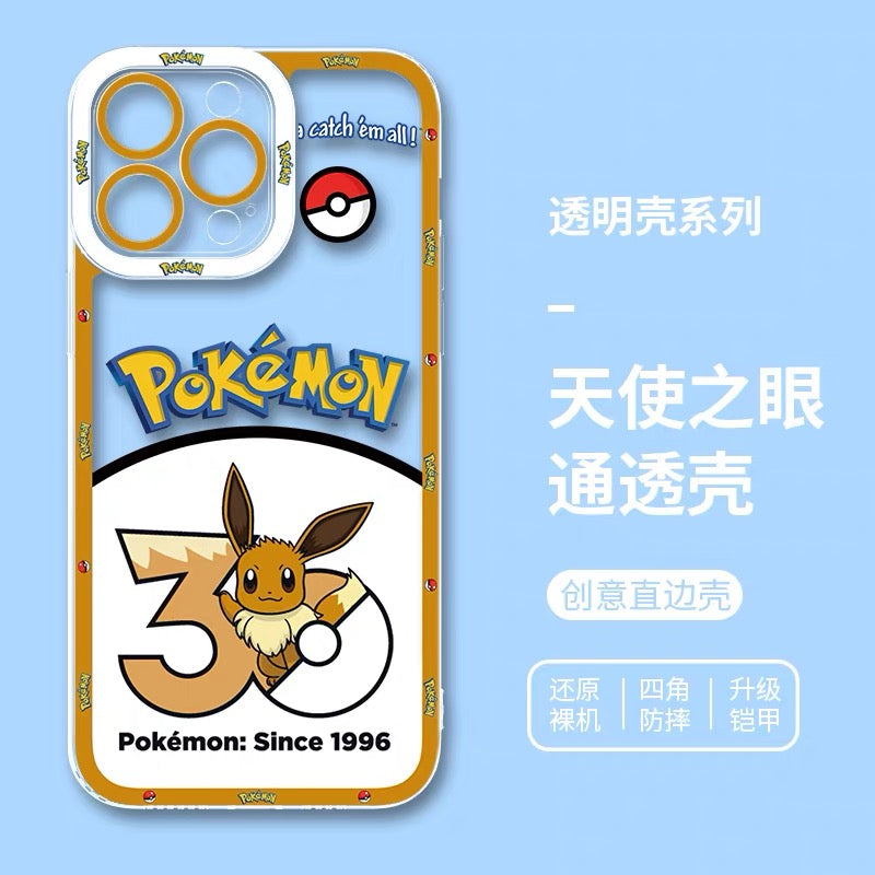 Japan Cartoon Pokemon 30 Anniversary Part2 | Garchomp Bulbasaur Latios Psyduck Metagross Kyogre Eevee Tyranitar 8 Styles - iPhone Case PLUS SE2 XS XR X 11 12 13 14 15 16 16e 17 17e 18 Pro Promax 12mini 13mini