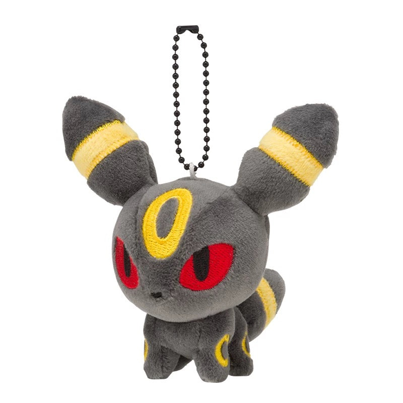 Japan Cartoon Pokemon Center Eevee Evolution Evolve Keychain | Eevee Vaporeon Jolteon Flareon Espeon Umbreon Leafeon Glaceon Sylveon - Mascot Mini Plush Doll KawaiiGiftLand