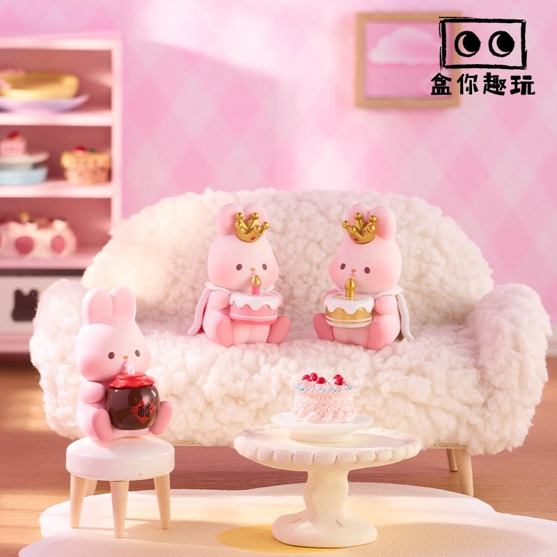 Momo with Bunny Kawaii Lovely Characters | 1 Bag 4pcs Mini Momo Bunny Fun Daily -Toy Collection Mystery Blind Bag - KawaiiGiftLand