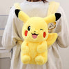 Japan Cartoon Pokemon Plush Backpack | Pikachu - Mascot Plush Doll Kawaii Decoration