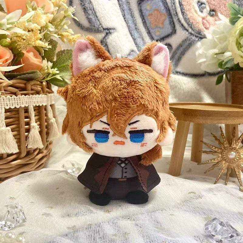 Japanese Anime Bungo Stray Dogs Sitting Keychain | Osamu Chuuya Rampo Cute Kawaii 12cm Doll - Cute Kawaii Item - KawaiiGiftLand