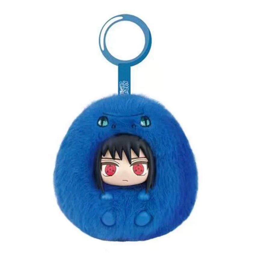 Naruto Ninja Part 1 Plush Pendant Series Limited Edition | Naruto Shippuuden Cute Beast Naruto Sasuke Sakura Kakashi Hinata Itachi Kurama - Vinyl Face Plush Doll Figure Keychain Collectable Toys Mystery Blind Box