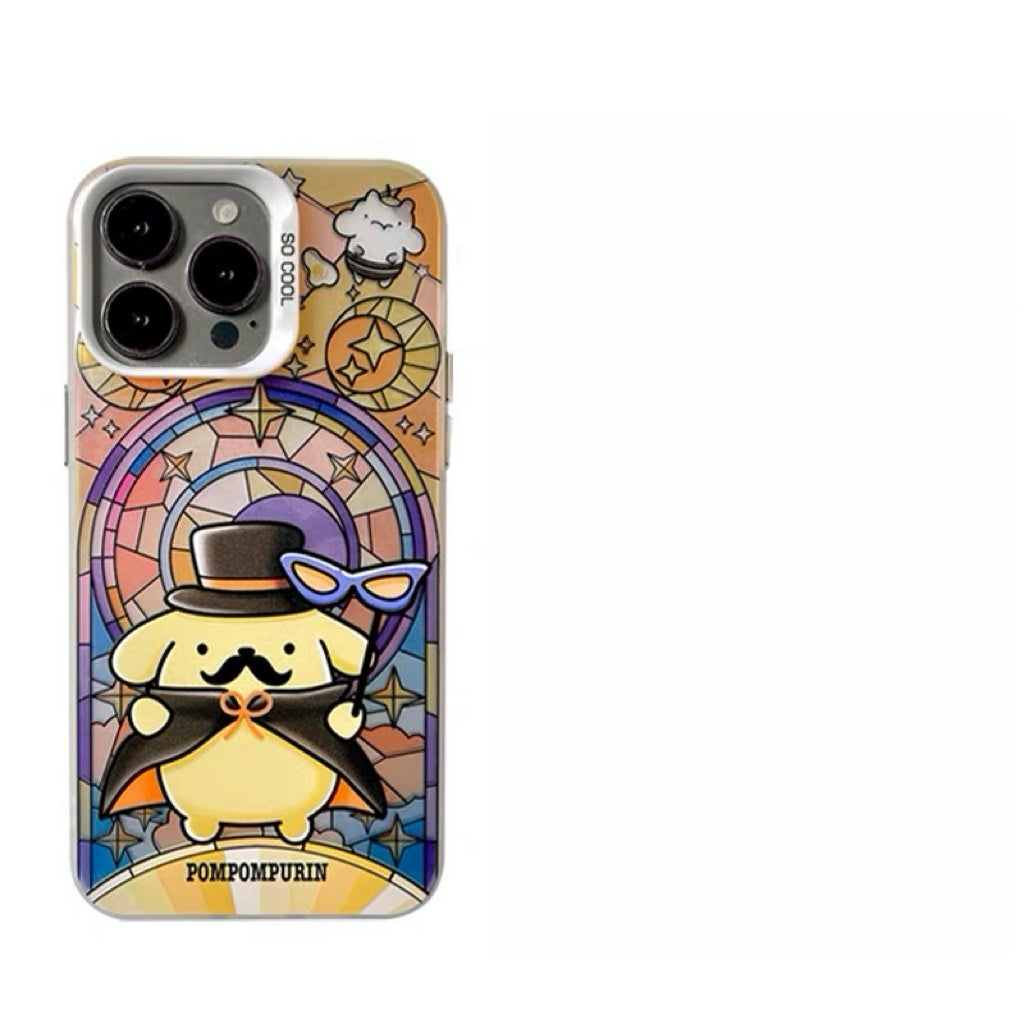Japanese Cartoon Sanrio Magic Witch Laser Case | Hello Kitty My Melody Kuromi Cinnamoroll Pompompurin Hangydon Bad Badtz Maru 7 Styles - Phone Case Samsung Galaxy S26 S25 S24 S23 S22 S21 FE Ultra Edge