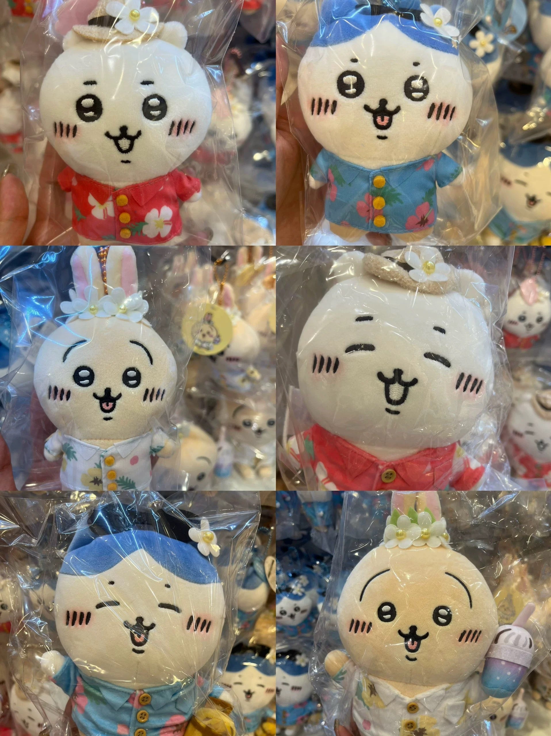 Japan Chiikawa X Travel Series| ChiiKawa Hachiware Usagi - Mini Plush Doll Keychain KawaiiGiftLand