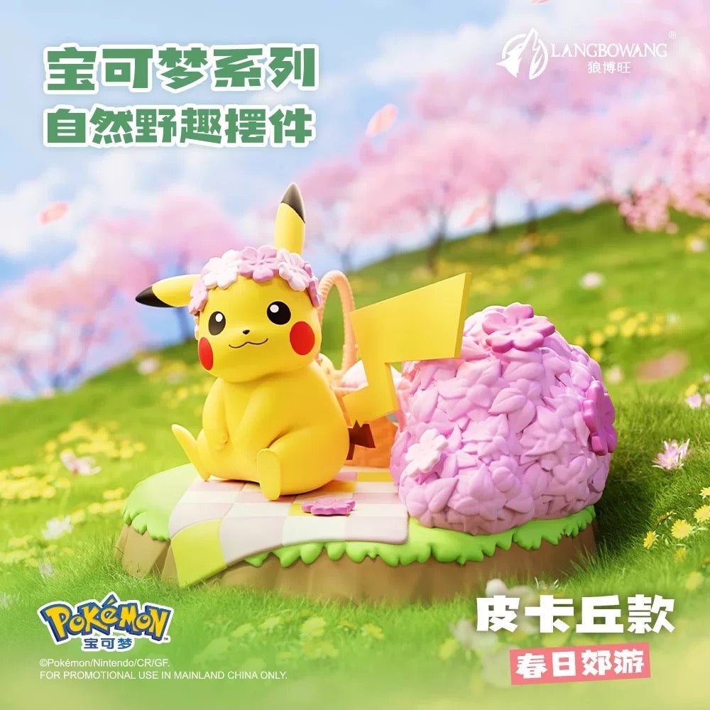 Pokemon Natural Fun Holiday Series | Pikachu Bulbasaur Eevee Psyduck Slowpoke Meowth - Anime Collectable Toys Figure