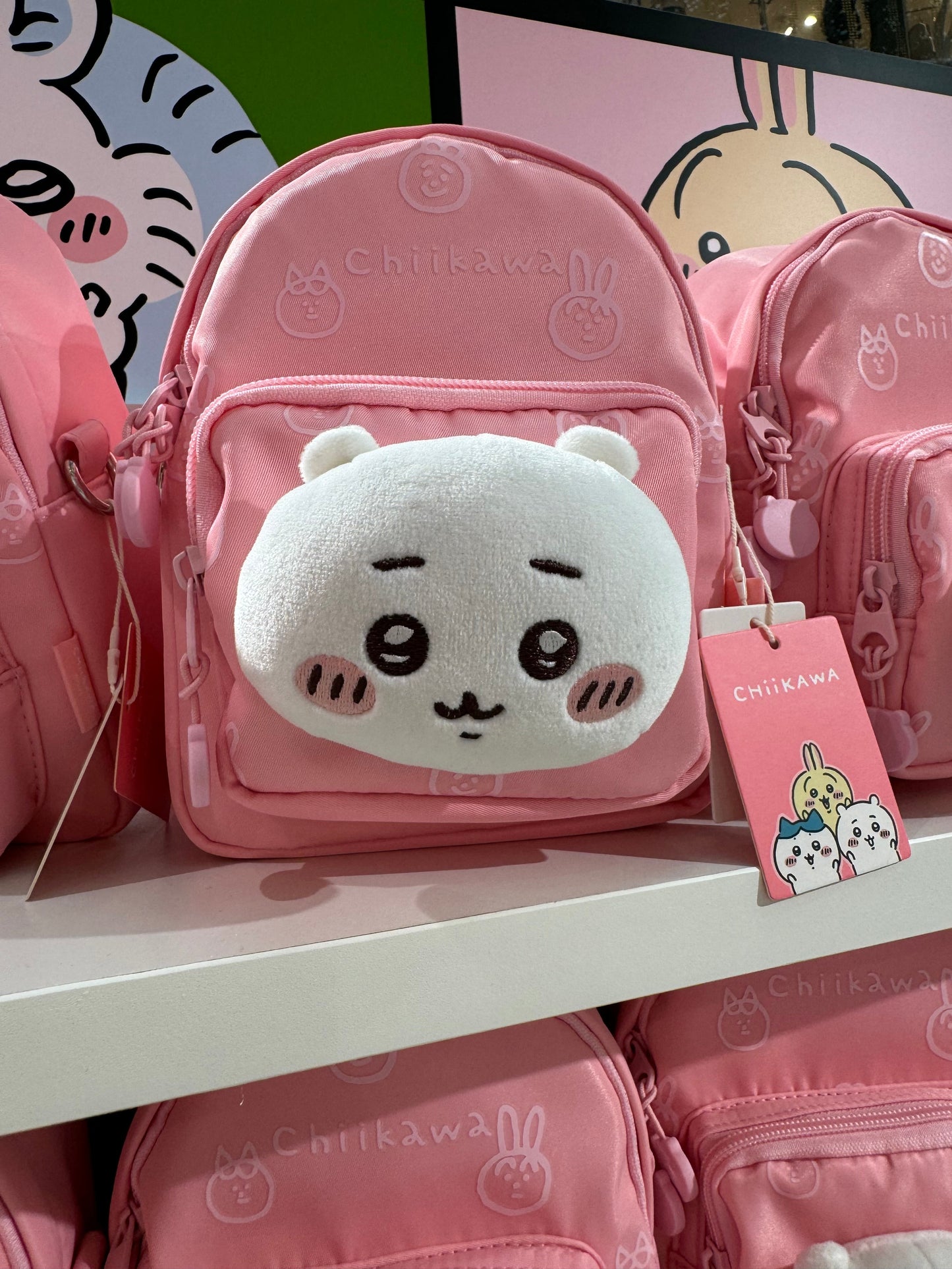 ChiiKawa X Miniso | ChiiKawa Hachiware Usagi Plush Head Mini Shoulder Bag - Kawaii Item Plush Cute Decoration KawaiiGiftLand