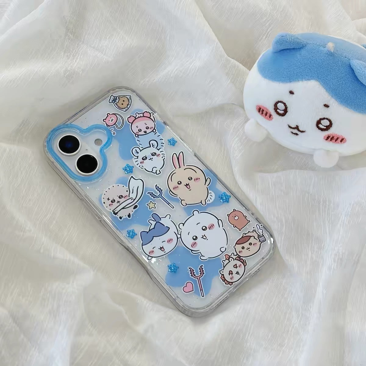 Japanese Cartoon ChiiKawa Gittler Colour Clear Case | Happy Group - iPhone Case Plus SE2 11 12 13 14 15 16 16e 17 17e 18 Pro Promax 12mini 13mini