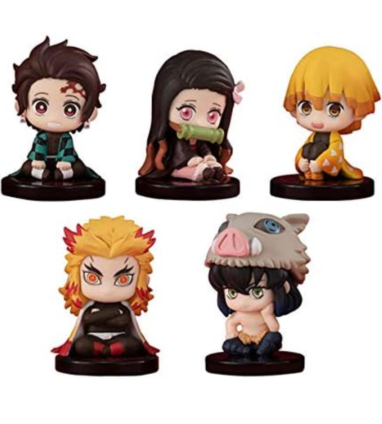 Bandai-Demon-Slayer-Suwarasetai-mini-figure-blind-box-set-Tanjiro-Nezuko-Rengoku-seated-chibi-anime-collectibles