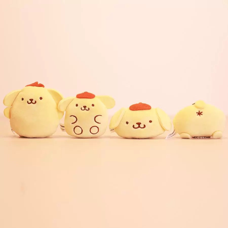 Japan YUMEYA Sanrio Characters Part 5 Plush Keychain | Pompompurin - Full Set of 4 KawaiiGiftLand