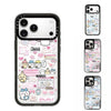 Japanese Cartoon ChiiKawa Transparent Black Frame & Mirror Phone Case | Fun Daily with Heart Version - iPhone Case 12 13 14 15 16 17 Pro Promax