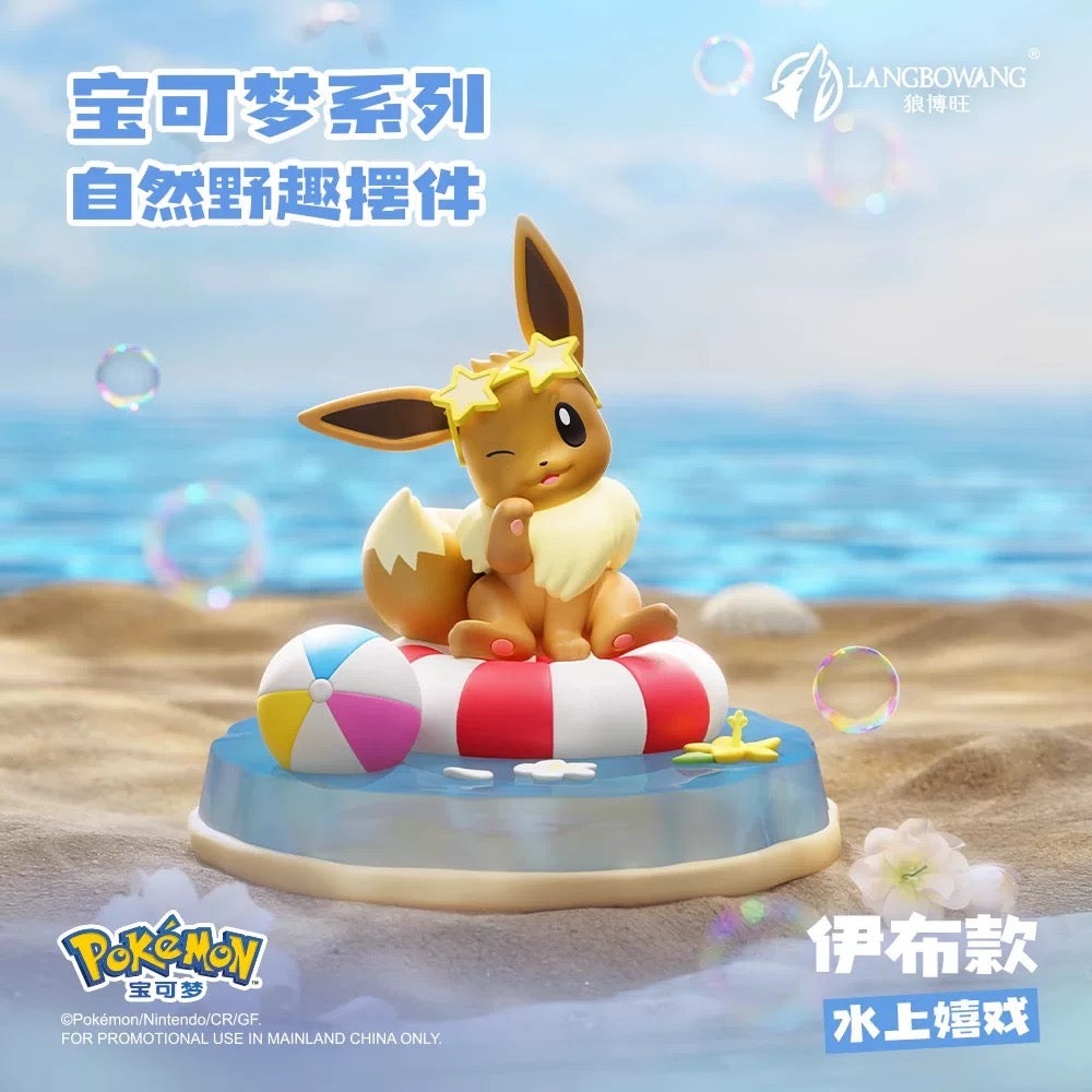 Pokemon Natural Fun Holiday Series | Pikachu Bulbasaur Eevee Psyduck Slowpoke Meowth - Anime Collectable Toys Figure KawaiiGiftLand
