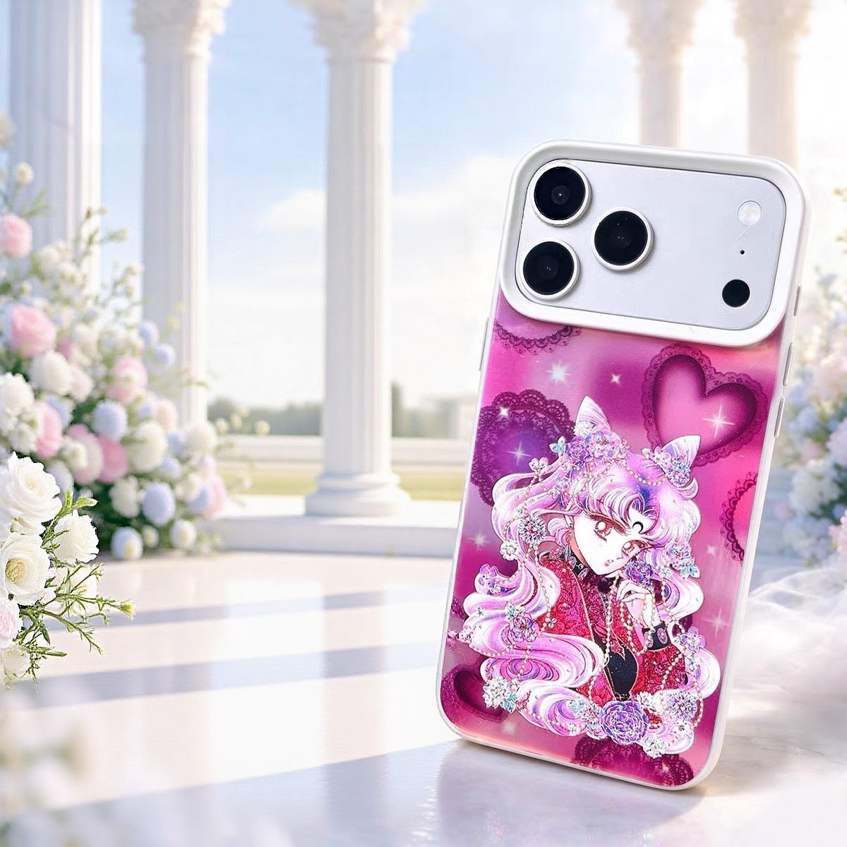 Japanese Cartoon Sailor Moon Comic Style Laser Case | Black Lady Princess Serenity Luna 3 Styles - Phone Case Samsung Galaxy S26 S25 S24 S23 S22 S21 FE Ultra Edge
