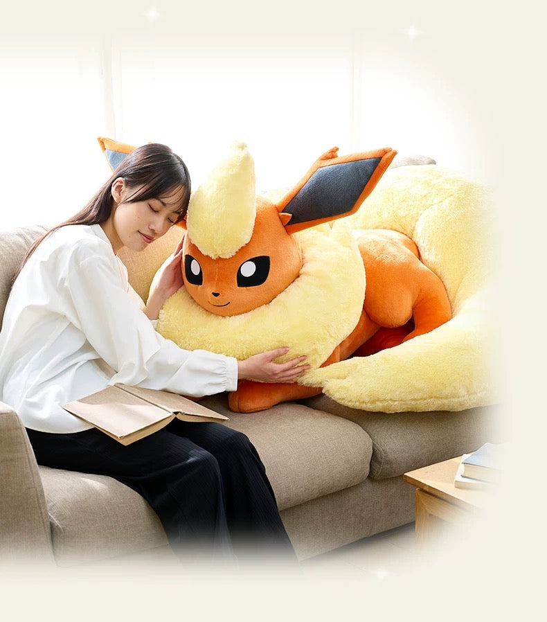 [Pre Order] Japan Cartoon Pokemon Center Eevee Evolution Evolve 1:1 Plush Doll | Vaporeon Jolteon Flareon - Super Giant Plush Doll  Kawaii Decoration KawaiiGiftLand