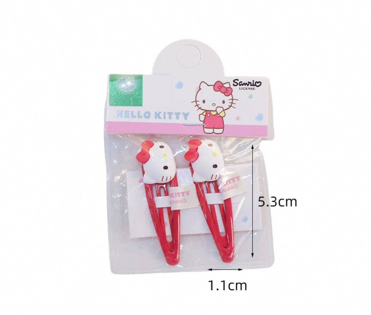 Sanrio Big Head Hair Clip 2 pcs Set | Hello Kitty My Melody Kuromi Cinnamoroll Pochacco KawaiiGiftLand