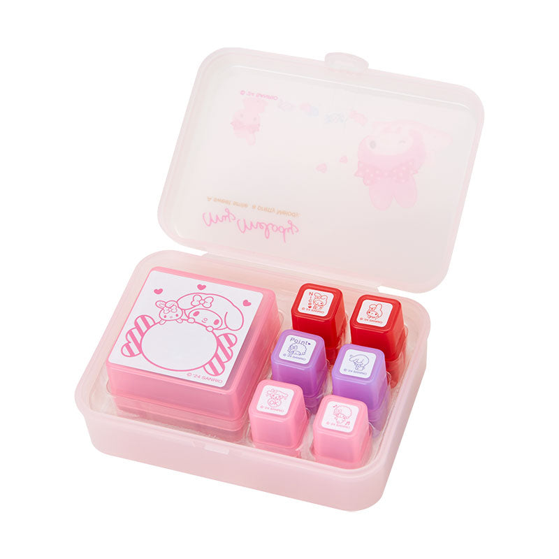 Sanrio Japan My Melody Stamp Set with Oil Ink - Kawaii Stationery KawaiiGiftLand
