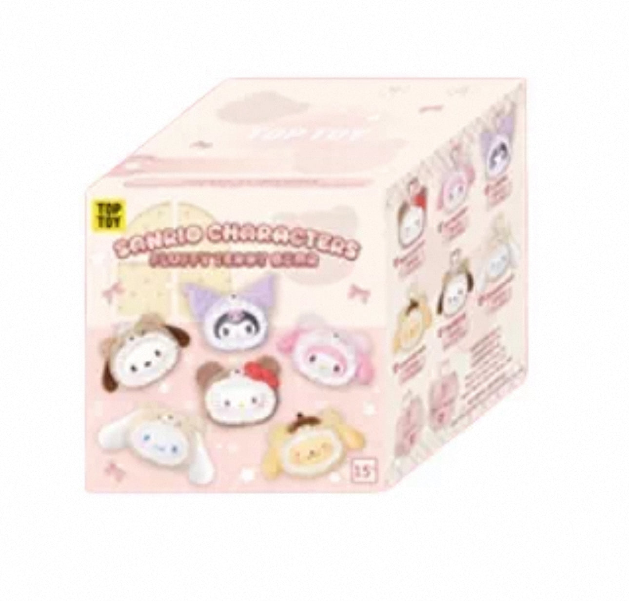 TopToy Sanrio Characters Fluffy Teddy Bear | Hello Kitty My Melody Kuromi Cinnamoroll Pompompurin Pochacco - Vinyl Face Plush Doll Collectable Toys Mystery Blind Box
