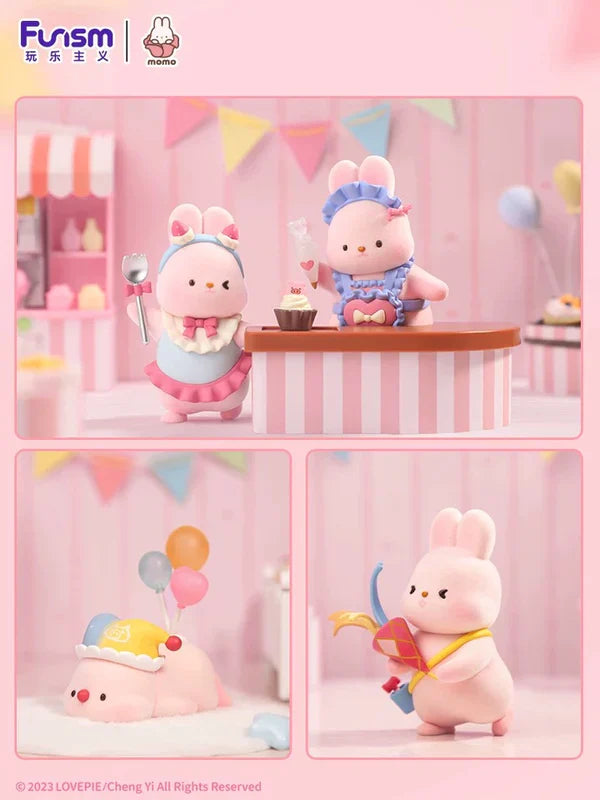 Blind Box Kawaii Lovely Characters Momo Bunny Anniversary -Toy Collection