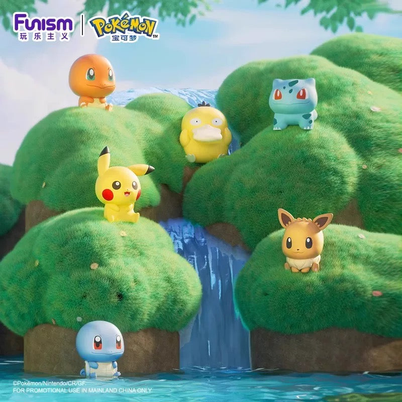 Japan Cartoon Pokemon Little Adventures Part 1 with PokeBall | Pikachu Bulbasaur Charmander Squirtle Eevee Psyduck - Mascot Plush Doll Kawaii Decoration