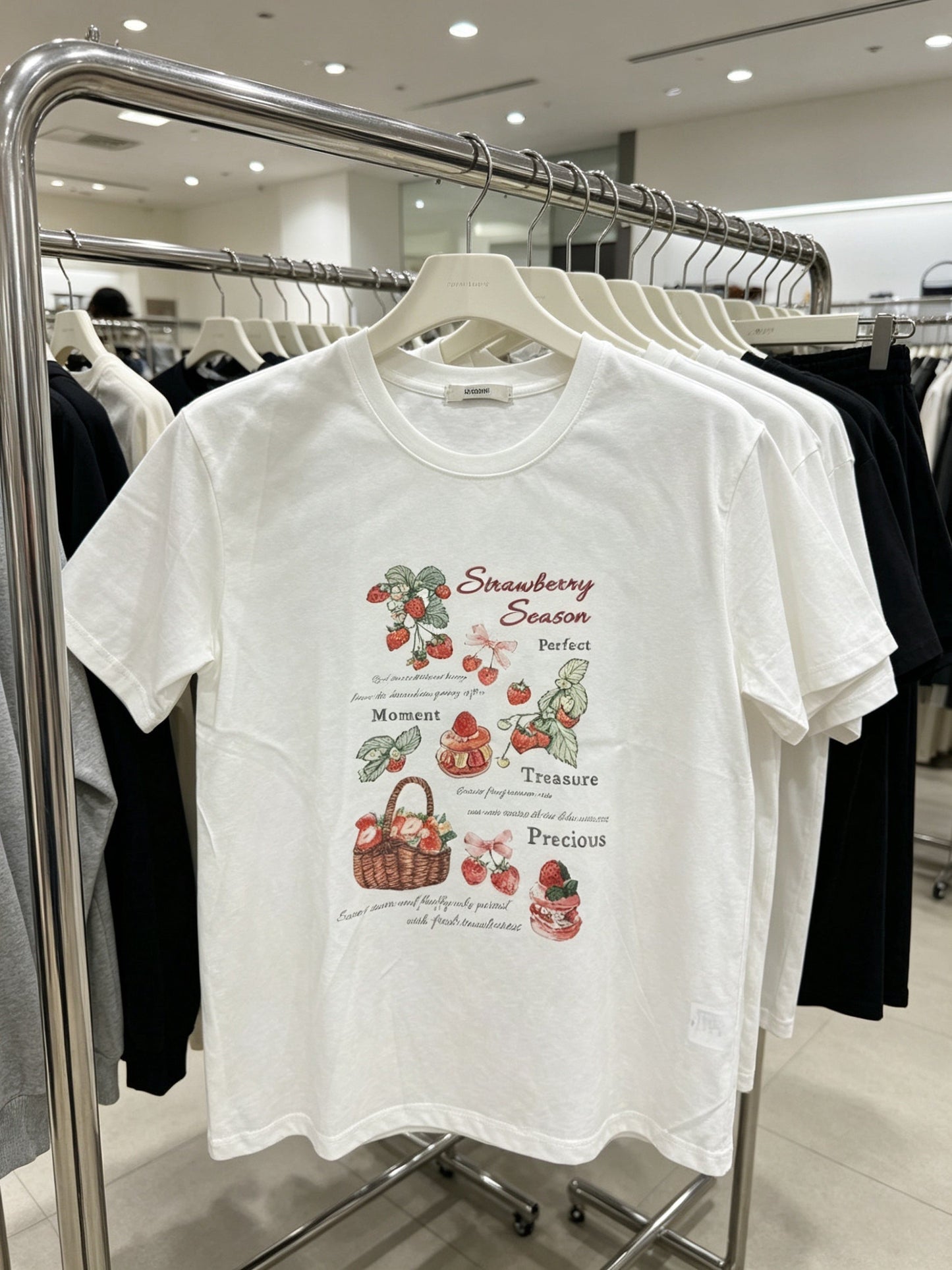 Korean Fashion Cute Fruits Style T-Shirt Series | Strawberry Season with Sweets - Kawaii Fashion Items