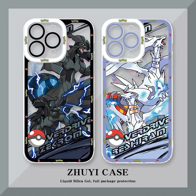 Japan Cartoon Pokemon Mega Evolution Anime | Salamence Steelix Diancie Heracross - iPhone Case PLUS SE2 XS XR X 11 12 13 14 15 16 16e 17 17e Pro Promax 12mini 13mini