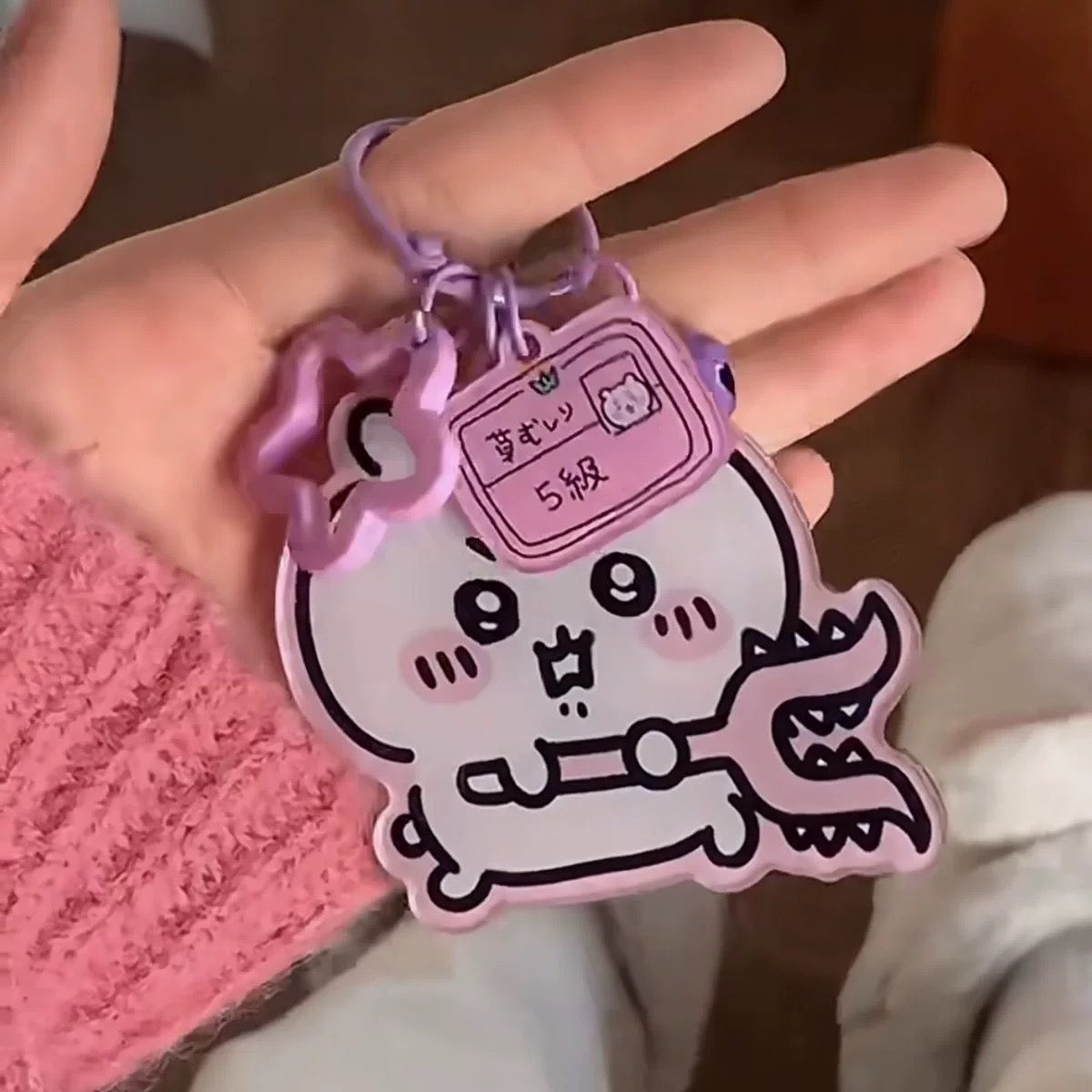 Japanese Cartoon ChiiKawa Acrylic Keychain with Bell | ChiiKawa Hachiware Usagi - Kawaii Item Cute Accessories KawaiiGiftLand
