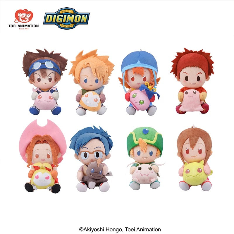 Digimon Adventure Digital Monster Chosen Children Part 1 Plush Keychain I Koromon Tunomon Pyocomon Mochimon Tanemon Pukamon Tokomon Nyaromon - Charm with Plastic Box Mystery Blind Box