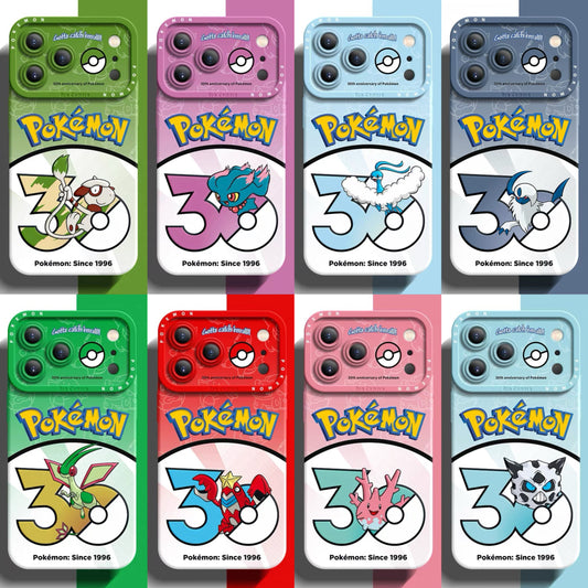 Japanese Cartoon Pokemon Silicone Case Pokemon 30 Anniversary Version Part14 | Smeargle Misdreavus Altaria Absol Flygon Crawdaunt Corsola Glalie 8 Styles - Phone Case Samsung Galaxy S26 S25 S24 S23 FE Ultra Edge