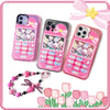 Japanese Cartoon ChiiKawa Laser & Clean Case | Kawaii Mobile Phone Angel Devil Chiikawa Hachiware Usagi Momonga with Phone Strape - Phone Case Samsung Galaxy S26 S25 S24 S23 S22 S21 FE Ultra Edge