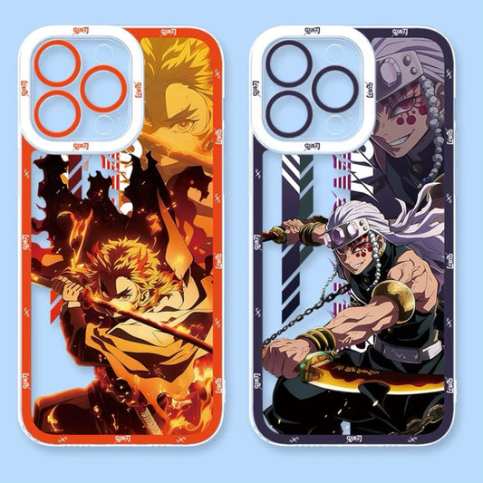 Japanese Anime Kimetsu no Yaiba Demon Slayer Anime Fighting Style | Rengoku Kyoujurou Uzui Tengen - iPhone Case 7 8 PLUS SE2 XS XR X 11 12 13 14 15 16 16e 17 17e Pro Promax 12mini 13mini