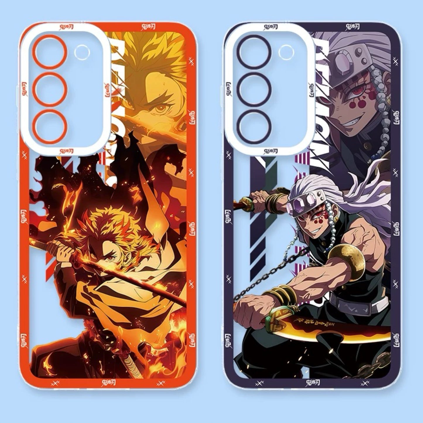 Japanese Anime Kimetsu no Yaiba Demon Slayer Anime Fighting Style | Rengoku Kyoujurou Uzui Tengen - Phone Case Samsung Galaxy S26 S25 S24 S23 S22 S21 FE Ultra Edge