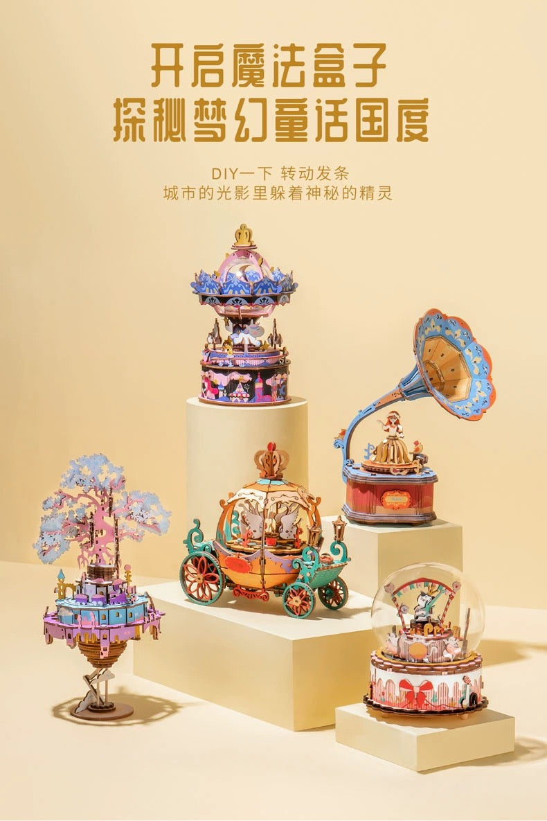 Craft Kits Wooden Music Box | Magic Fantasy Fairy Tale - DIY Handmade Mini World Miniature Gift