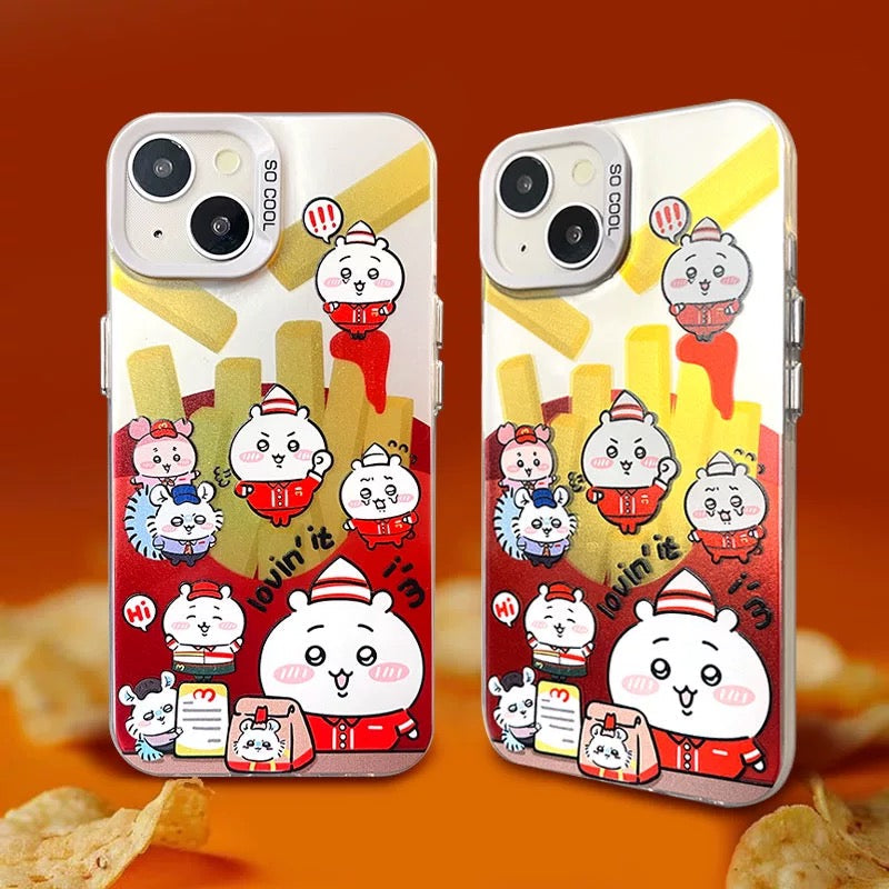 Japanese Cartoon ChiiKawa | Fast Food Waiter ChiiKawa Hachiware - iPhone Case 11 12 13 14 15 16 Pro Promax KawaiiGiftLand