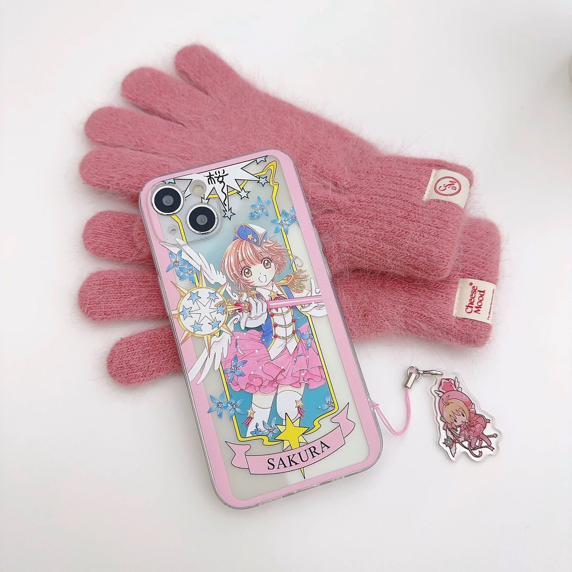 CardCaptorSakura Card Version Part 2 | Blue Flower & Yellow Daisy - iPhone Case 6 7 8 PLUS SE2 XS XR X 11 12 13 14 15 16 Pro Promax 12mini 13mini KawaiiGiftLand