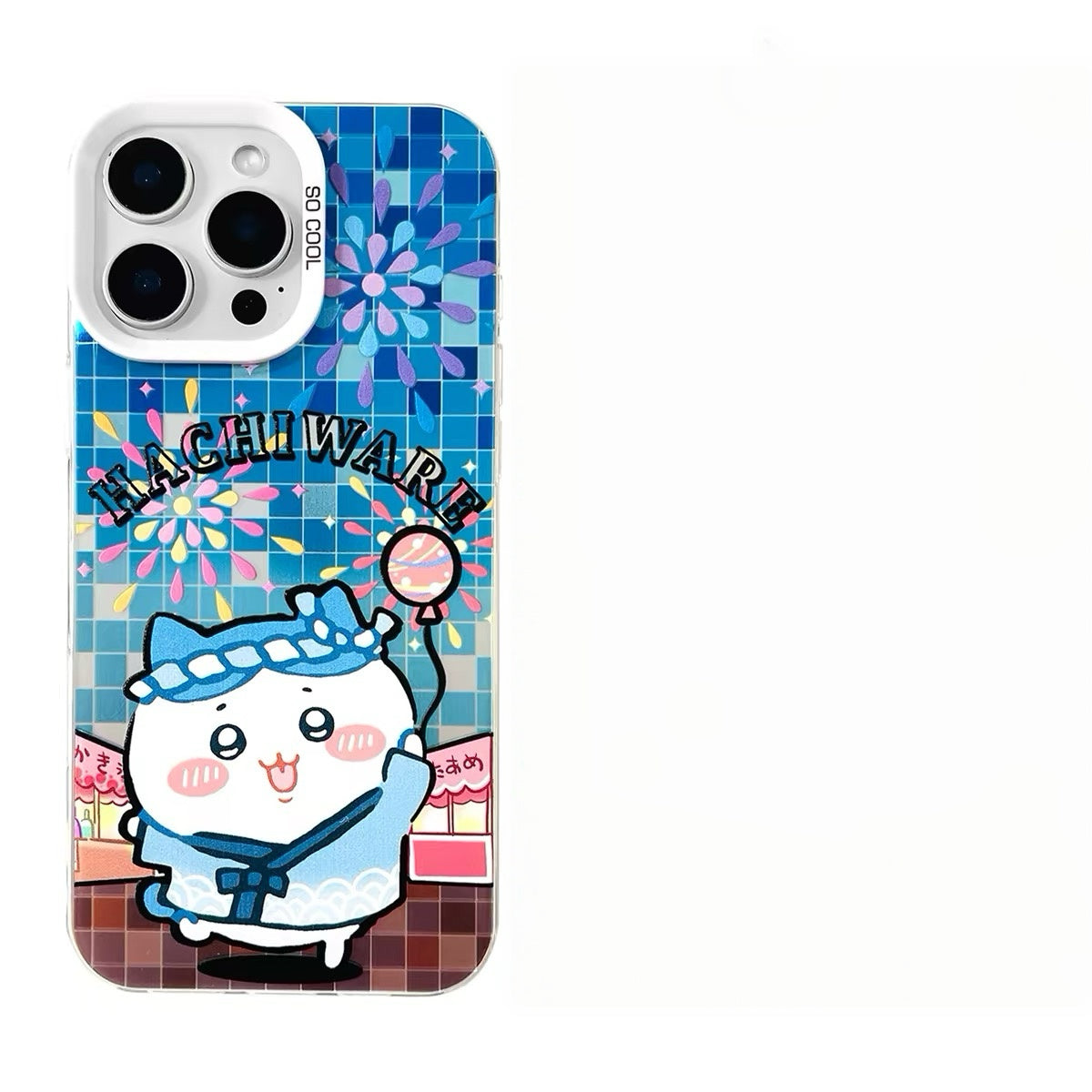 Japanese Cartoon ChiiKawa Summer Festival Laser Case | ChiiKawa Hachiware Usagi Momonga - iPhone Case 11 12 13 14 15 16 16e 17 17e 18 Pro Promax