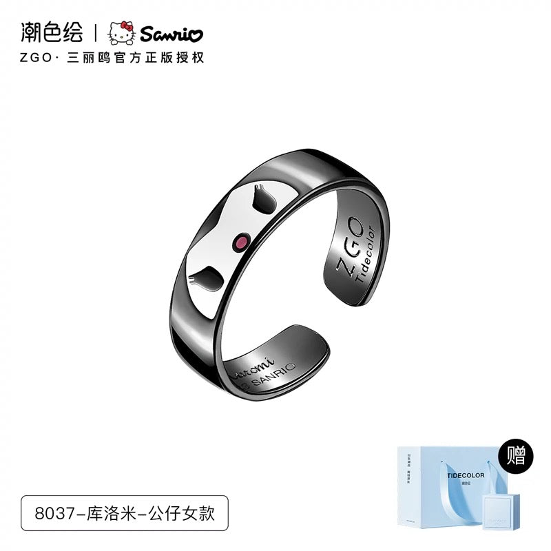 Sanrio x ZGO | Kuromi Couple Ring Girl & Boy Size 3 Style | Kawaii Accessories Ring with Ring Box KawaiiGiftLand
