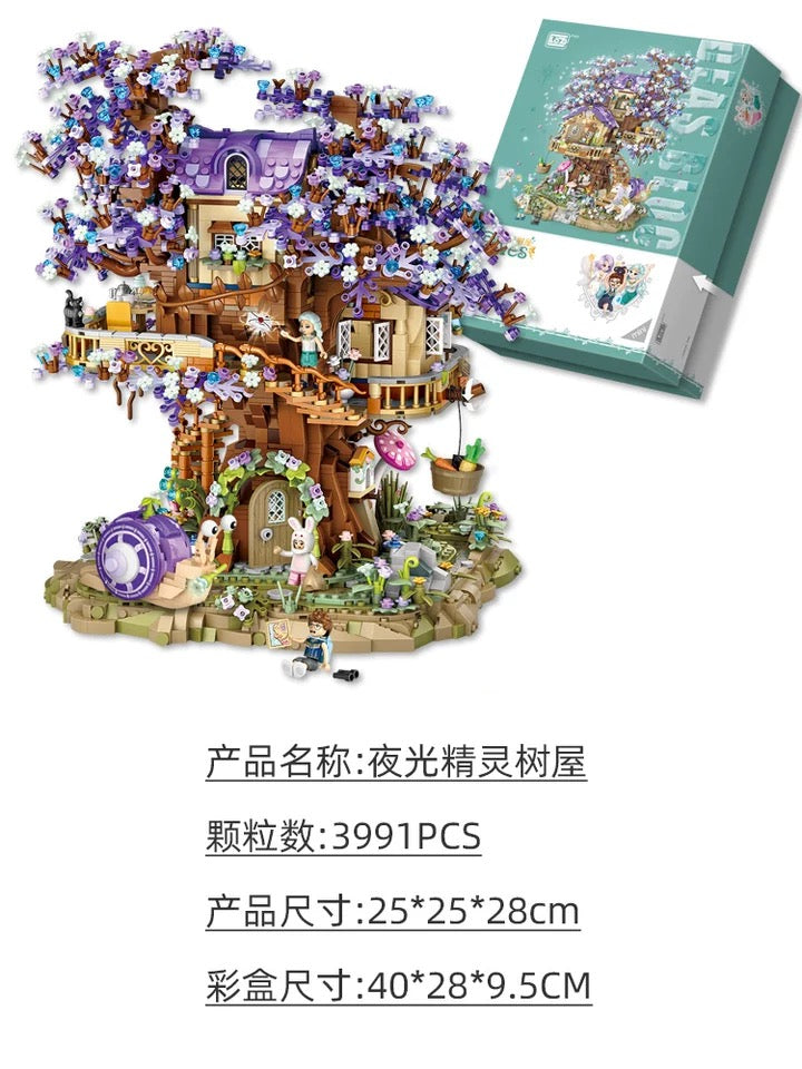 Loz Building Mini Block Adventure Theme | Fairy Tree House 3991pcs - with GID Blocks Lights Children Gift DIY Handmade Gift KawaiiGiftLand