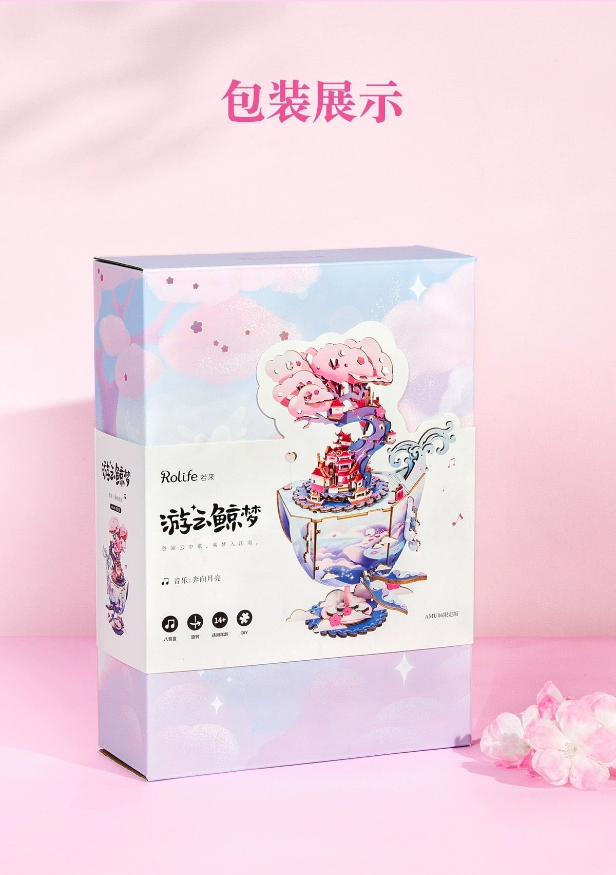 Craft Kits Wooden Music Box | Whale Dream - DIY Handmade Mini World Miniature Gift