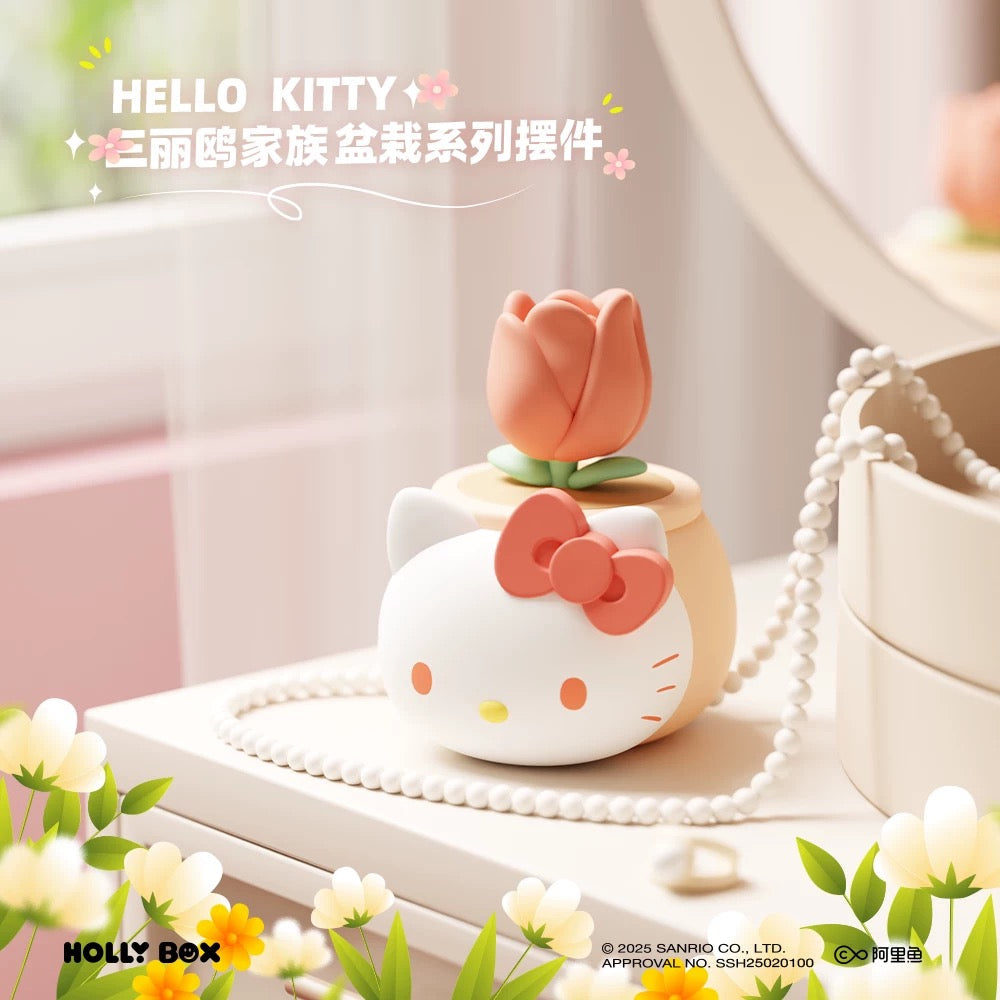 Sanrio Characters Potted Series Of Ornaments | Hello Kitty My Melody Kuromi Cinnamoroll Pompompurin Pochacco - Collectable Toys Kawaii Items - KawaiiGiftLand
