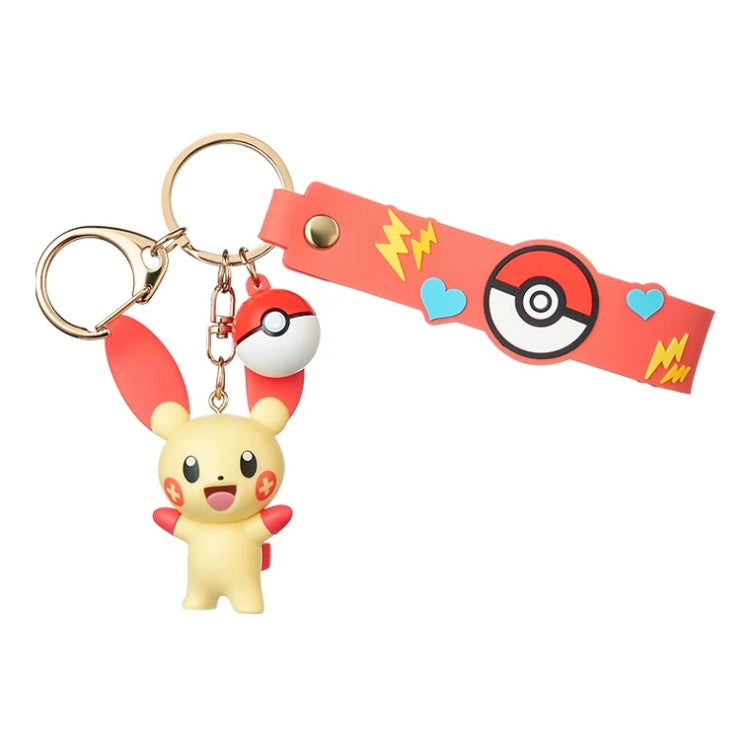 Pokemon Keychain - Pikachu Jigglypuff Gengar Plusle Minun KawaiiGiftLand