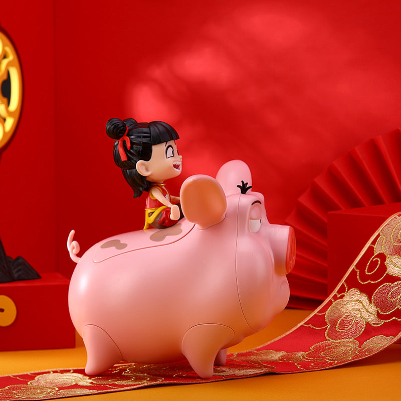 Miniso X Ne Zha | Ne Zha 2 Movie Cute Figure Flying Pig Popcorn Bucket - Kawaii Items Toy Collection Home Decoration KawaiiGiftLand