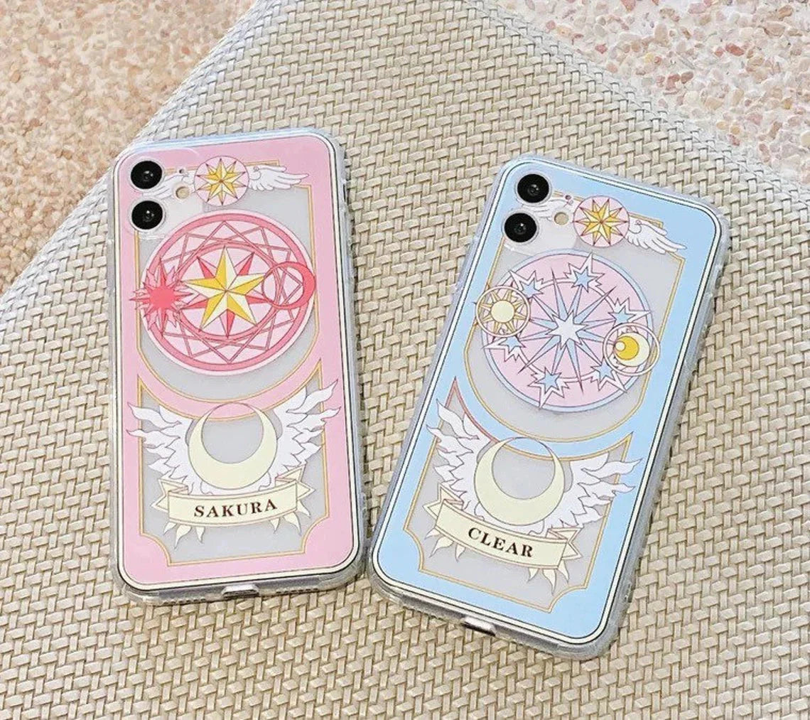 CardCaptorSakura Sakura Clean Card with Acrylic Stand iPhone Case XS XR 11 12 13 14 15 16 Pro Promax KawaiiGiftLand