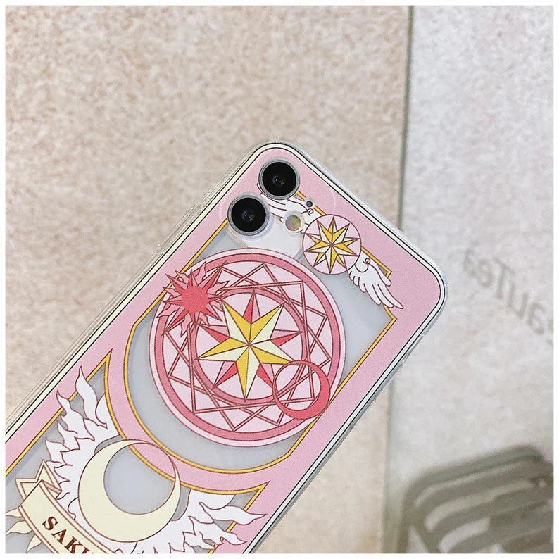 CardCaptorSakura Sakura Clean Card with Acrylic Stand iPhone Case XS XR 11 12 13 14 15 16 Pro Promax KawaiiGiftLand