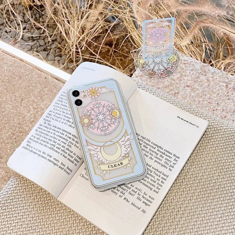 CardCaptorSakura Sakura Clean Card with Acrylic Stand iPhone Case XS XR 11 12 13 14 15 16 Pro Promax KawaiiGiftLand